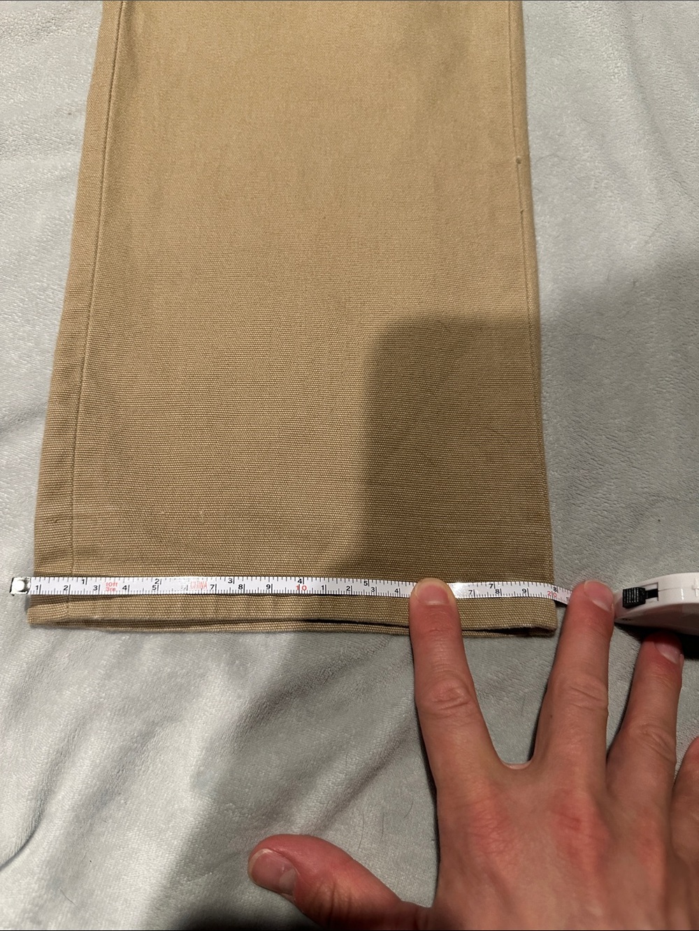 Men's Tan Chino Pants - Classic Straight Fit - Picture 6 of 6